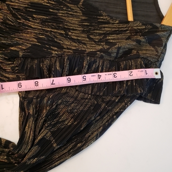 NORDSTROM Hinge Black Gold Metallic Whimsigoth Witchy Boho Bling Medium EUC - Picture 10 of 12